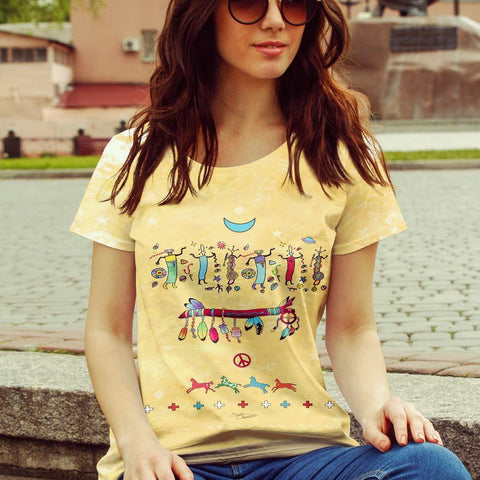 Native American spiritual t-shirt by Sushila Oliphant