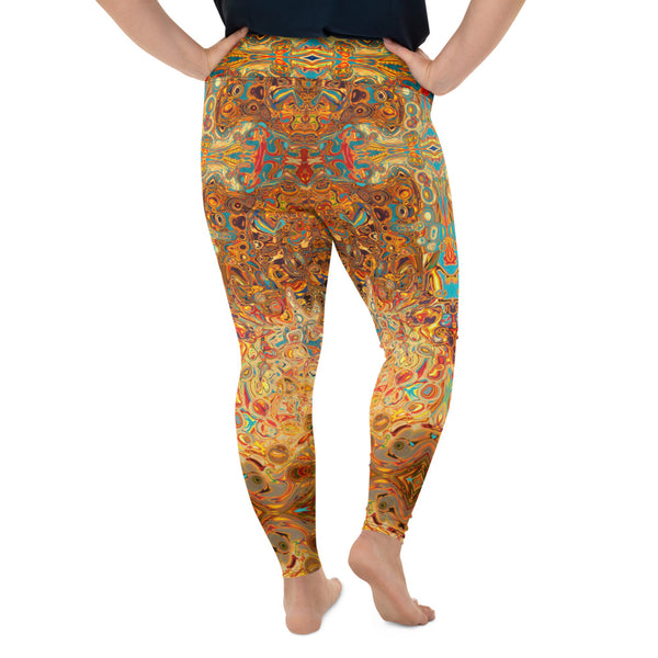 Aztec Plus Size Yoga Pants, gorgeous southwest colors by Sush