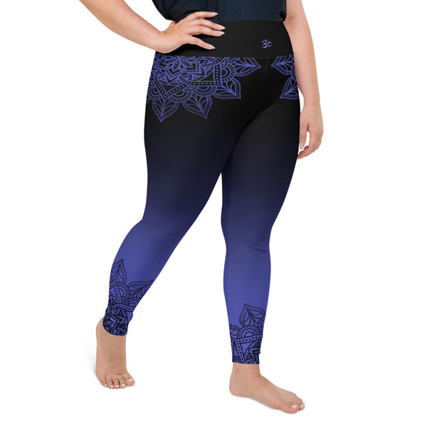 Plus Size Yoga Pants! Beautiful, slimming design, mystical vibe by Sushila Oliphant with Apparel for the Spirit.