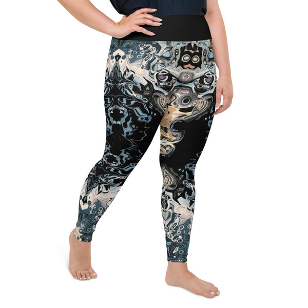 Plus Size Yoga Pants! Beautiful, slimming design, mystical vibe by Sushila Oliphant with Apparel for the Spirit.
