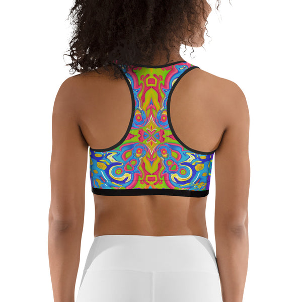 Hippy Gal a cool yoga sports bra by Sushila Oliphant for Apparel for the Spirit.