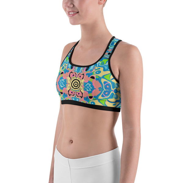 Totem, a cool yoga sports bra by Sushila Oliphant for Apparel for the Spirit.