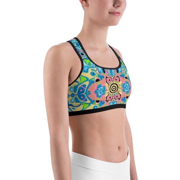 Totem, a cool yoga sports bra by Sushila Oliphant for Apparel for the Spirit.
