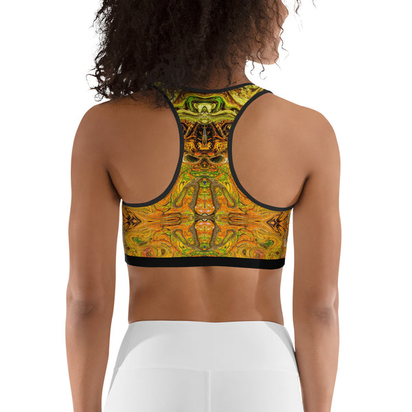Yoga sports bra with an Eastern flair by Sushila Oliphant, Apparel for the Spirit.