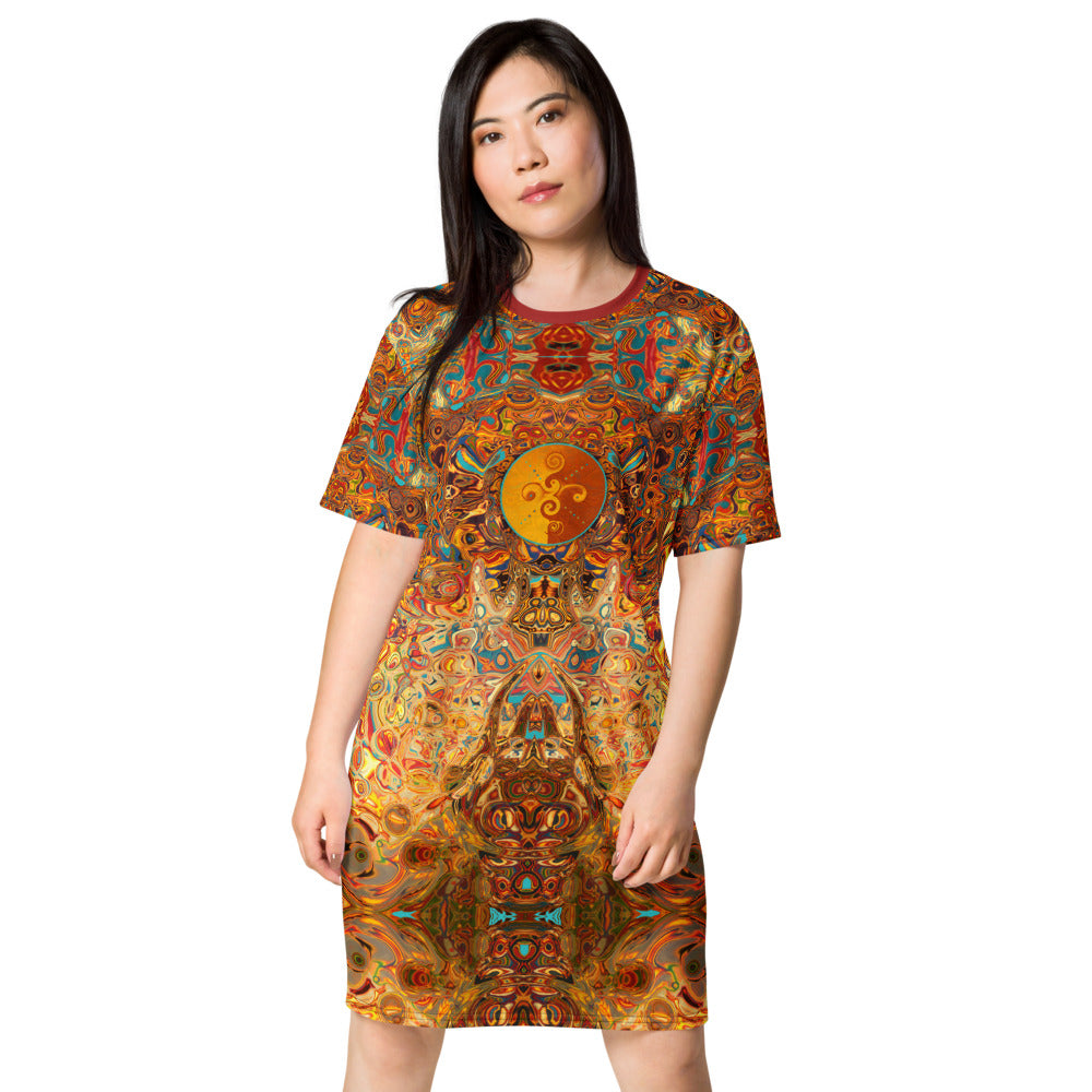 Aztec T-shirt Dress - Vibrant, colorful, stunning and cool. Artist Sushila Oliphant and Apparel for the Spirit.