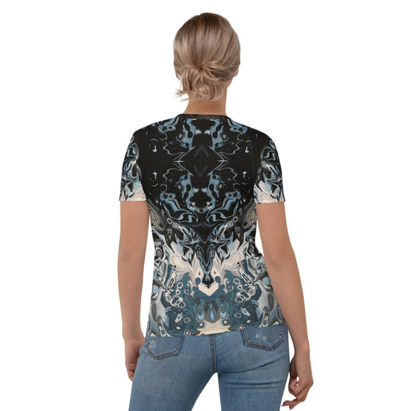 Women's cool t-shirt with an Eastern, Arabic flair. Designed by Sushila Oliphant, Apparel for the Spirit.