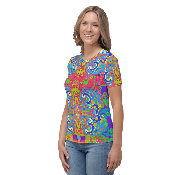 Hippy style cool t-shirt with an Eastern flair. Designed by Sushila Oliphant of Apparel for the Spirit.