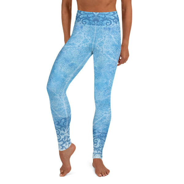 Harmony Yoga Pants - Great for yoga classes, gym workouts while looking great! Peace sign, meditating yogi and Om Shanti designs. Artiist, Sushila Oliphant for Apparel for the Spirit.