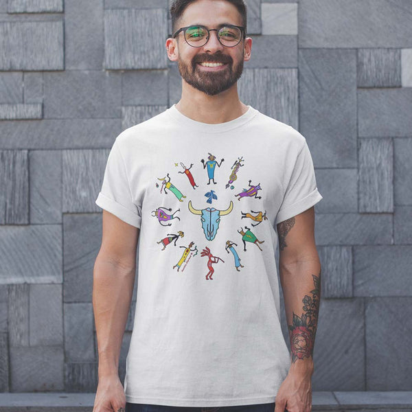 men's Native American themed t-shirt by Sushila Oliphant