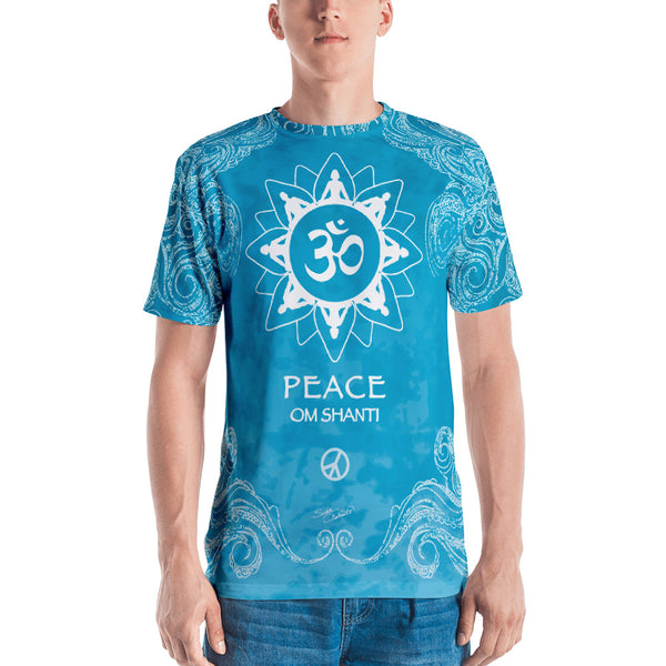 men's spiritual om shanti yoga t-shirt by Sushila Oliphant for Apparel for the Spirit