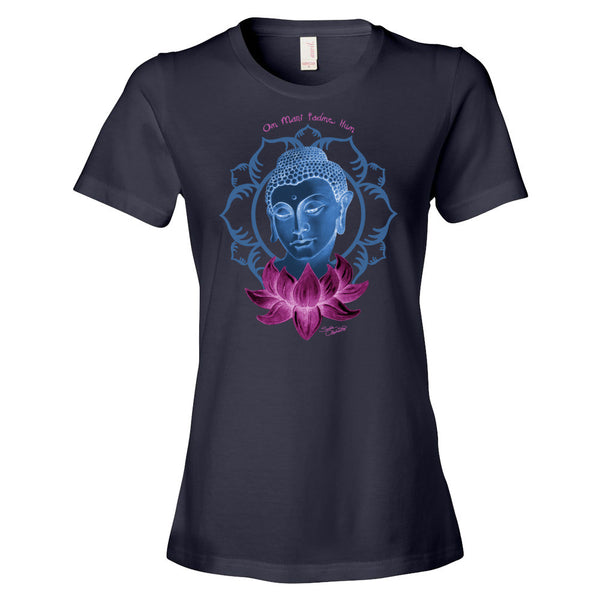 Buddha meditating t-shirt great for yoga by Sushila Oliphant for Apparel for the Spirit