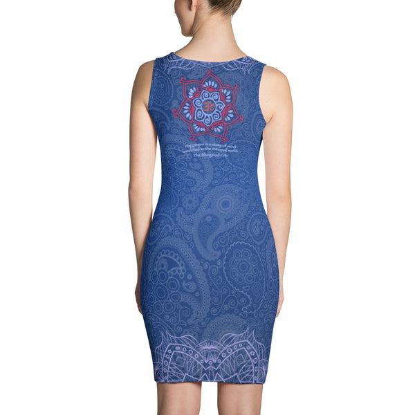 Dress with Krishna, Radha and om signs by Sushila Oliphant