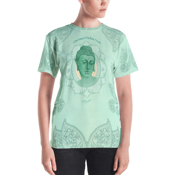 Jade Buddha yoga t-shirt by Sushila Oliphant