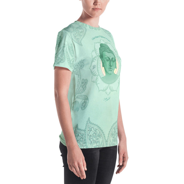 Jade Buddha yoga t-shirt by Sushila Oliphant