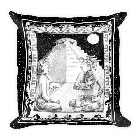 Mayan Shamans meditation pillow by Sushila Oliphant