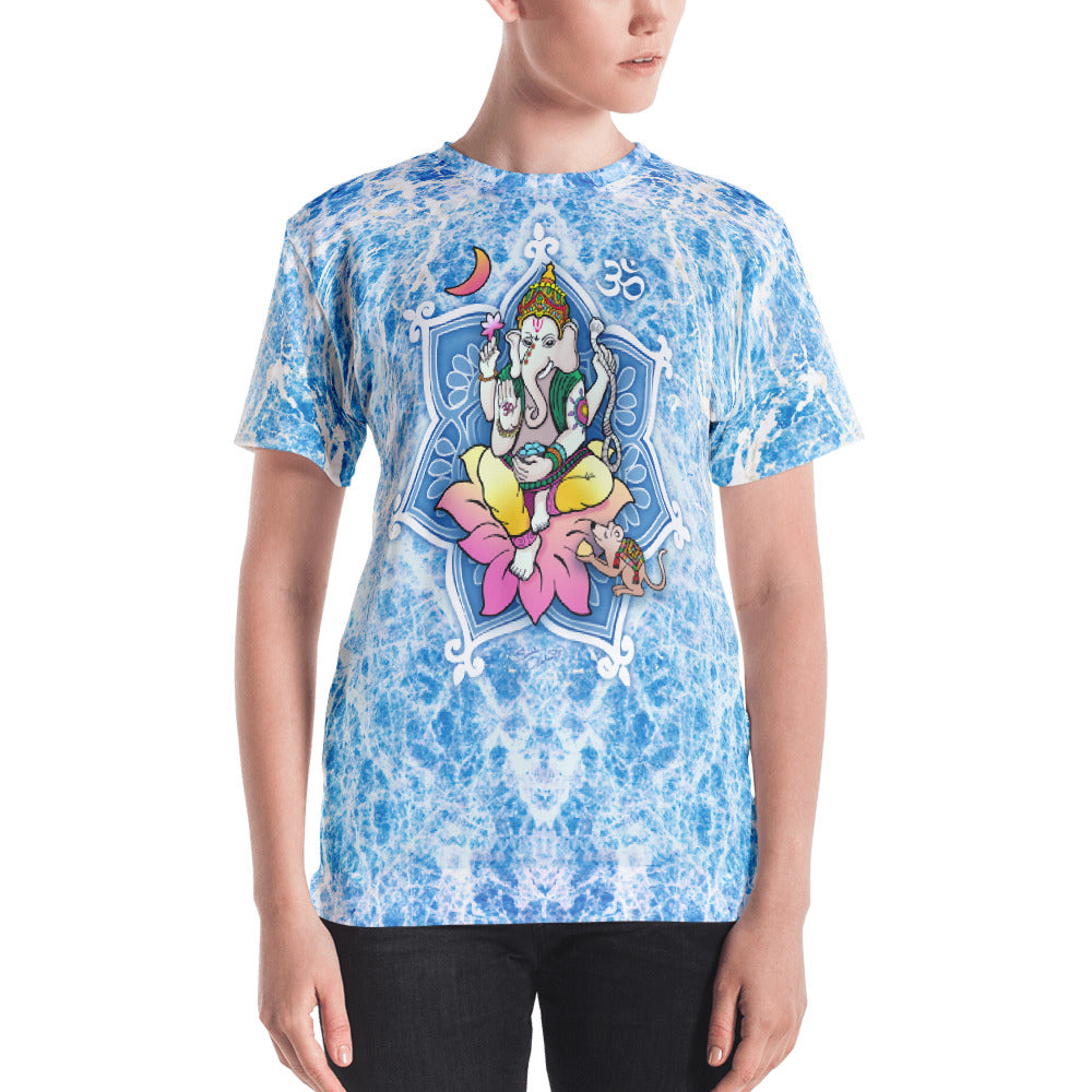 Ganesha in lotus yoga t-shirt by Sushila Oliphant, Apparel for the Spirit.