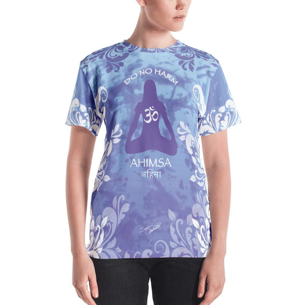 yoga themed women's t-shirt by Sushila Oliphant