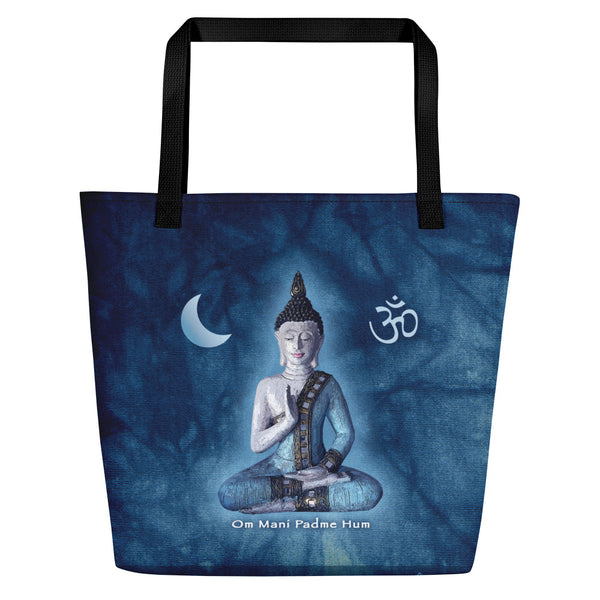 Blue Buddha Yoga Beach Bag