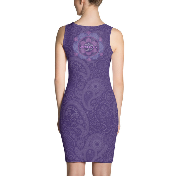Dress with yantra of Ganesha and om signs by Sushila Oliphant