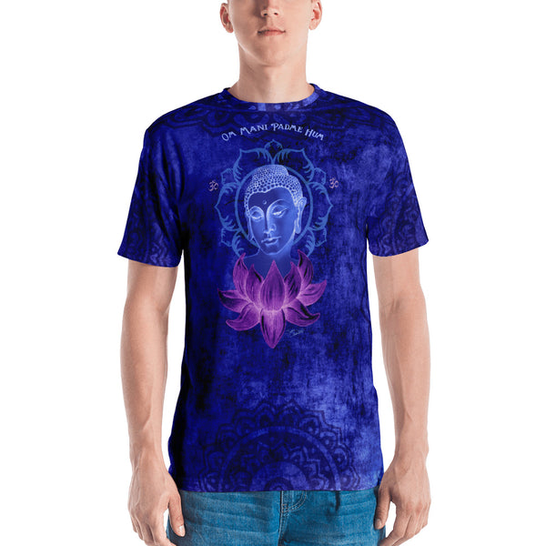 Buddha men's yoga t-shirt by Sushila Oliphant for Apparel for the Spirit