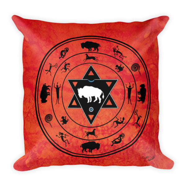 White Buffalo meditation pillow by Sushila Oliphant