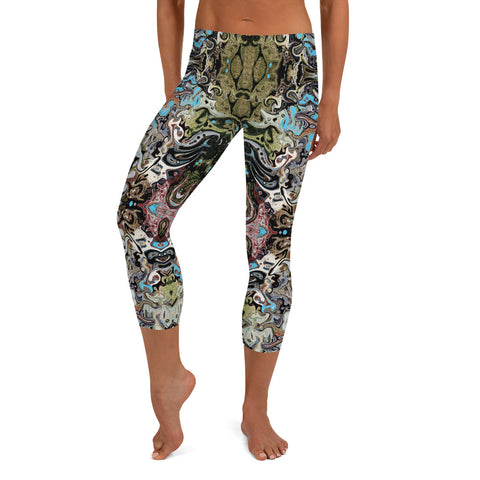 Cool capri leggings wear to workouts at the gym, yoga classes designer Sushila Oliphant.