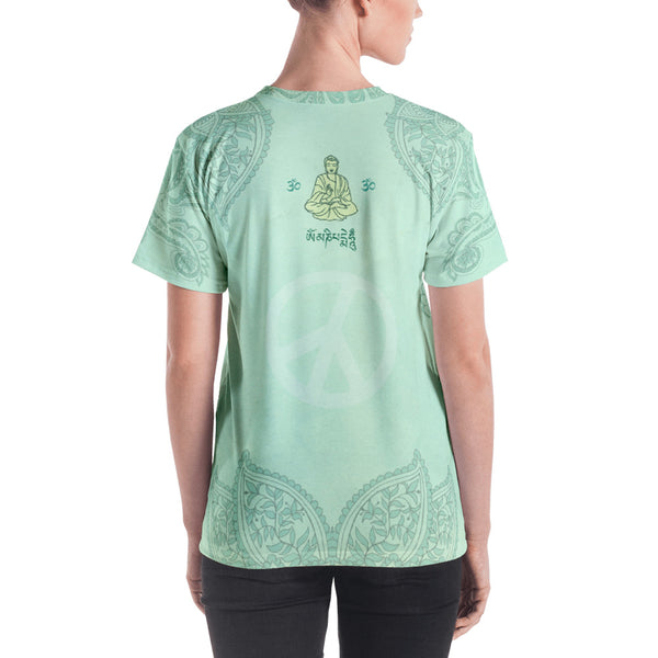 Jade Buddha yoga t-shirt by Sushila Oliphant