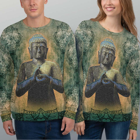 Buddha yoga sweatshirt by Sushila Oliphant for Apparel for the Spirit