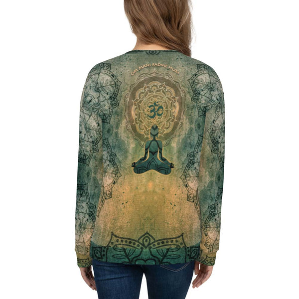 Buddha yoga sweatshirt by Sushila Oliphant for Apparel for the Spirit